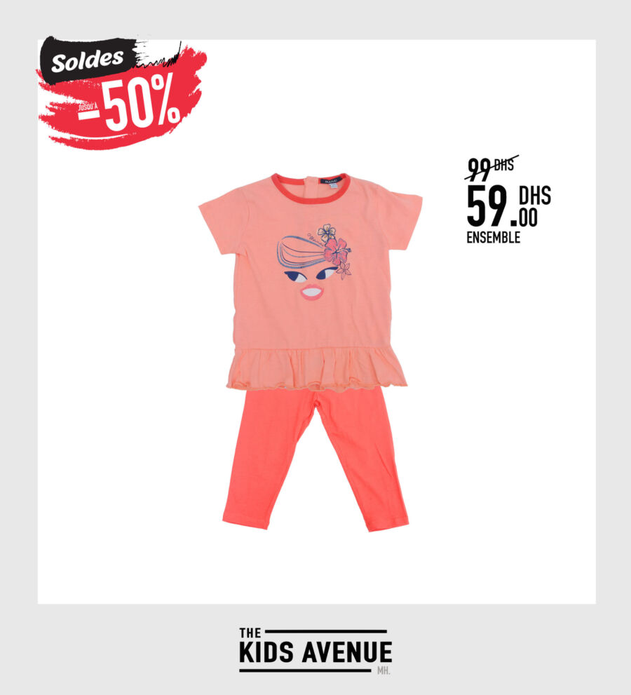 Soldes Kids Avenue MH Ensemble pour fille 59Dhs au lieu de 99Dhs