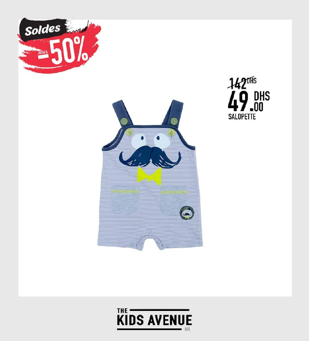 Soldes Kids Avenue MH Salopette pour garçon 49Dhs au lieu de 142Dhs