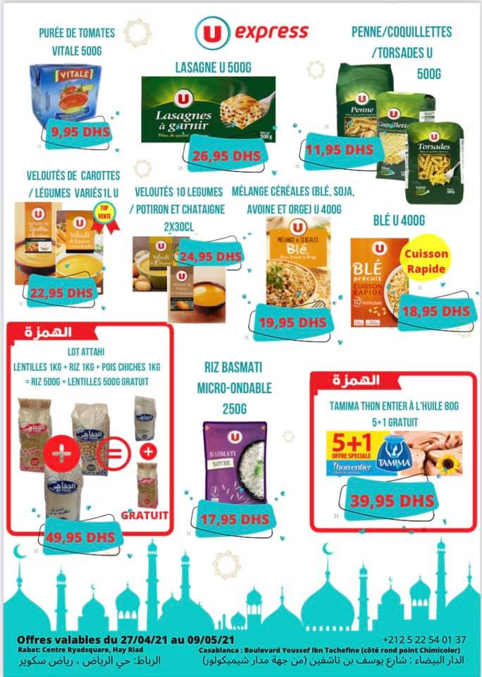 Catalogue UExpress Maroc عروض رمضان مستمرة du 27 Avril au 9 Mai 2021