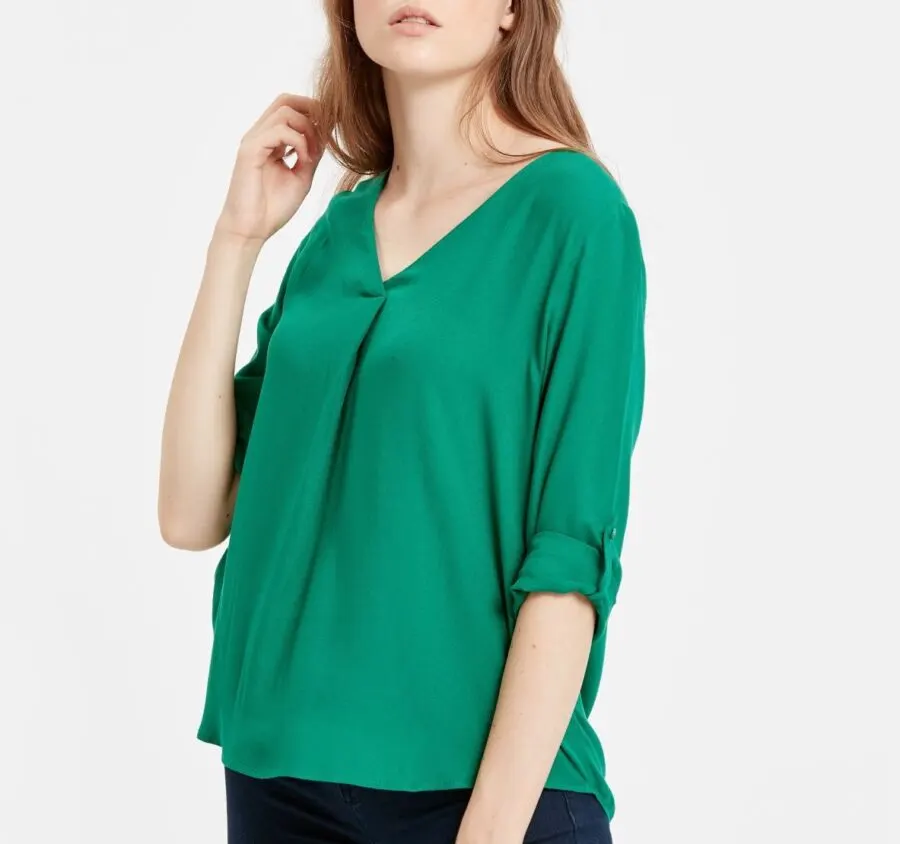 Soldes LC Waikiki Maroc Blouse verte pour femme 59Dhs au lieu de 149Dhs