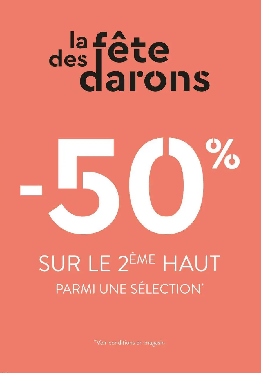 Promo fête des pères chez Jules Maroc -50% sur le 2ème haut sur une sélection