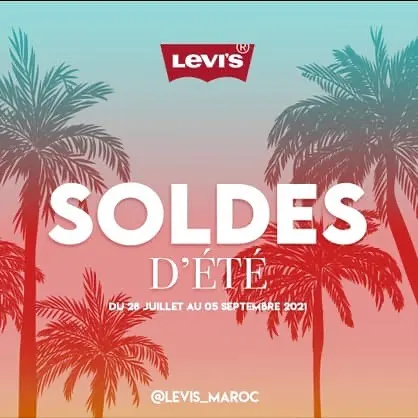 Soldes d'été chez Levi's Maroc du 28 juillet au 5 septembre 2021