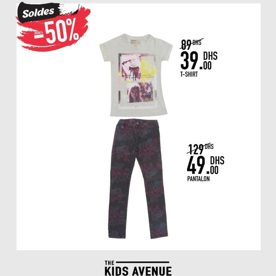 Soldes Kids Avenue MH Ensemble pour fille 88Dhs au lieu de 218Dhs