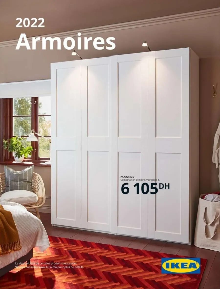 Catalogue annuel Ikea Maroc Spécial Armoires et Penderie Edition 2022