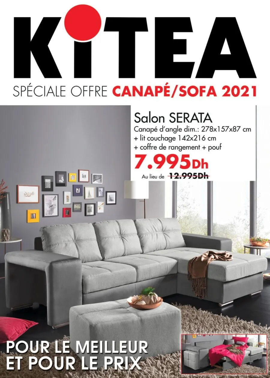 Catalogue Kitea Spécial Offre Canapé/SOFA jusqu'au 31 Octobre 2021