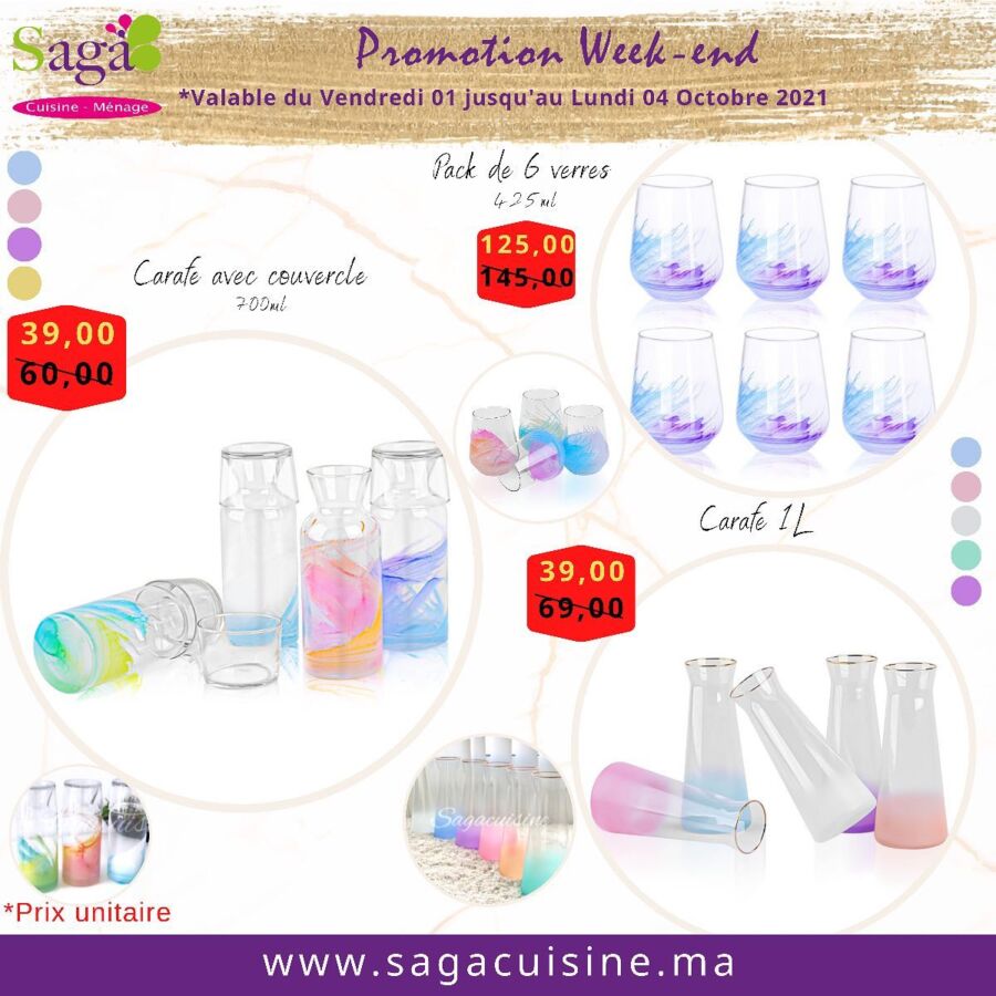 Catalogue Saga Cuisine Promotion Week-end du 1 au 4 Octobre 2021