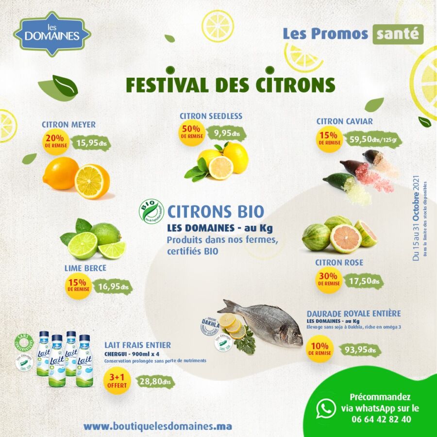 Catalogue Les Domaines Agricoles FESTIVAL DES CITRONS du15 au 31 octobre 2021