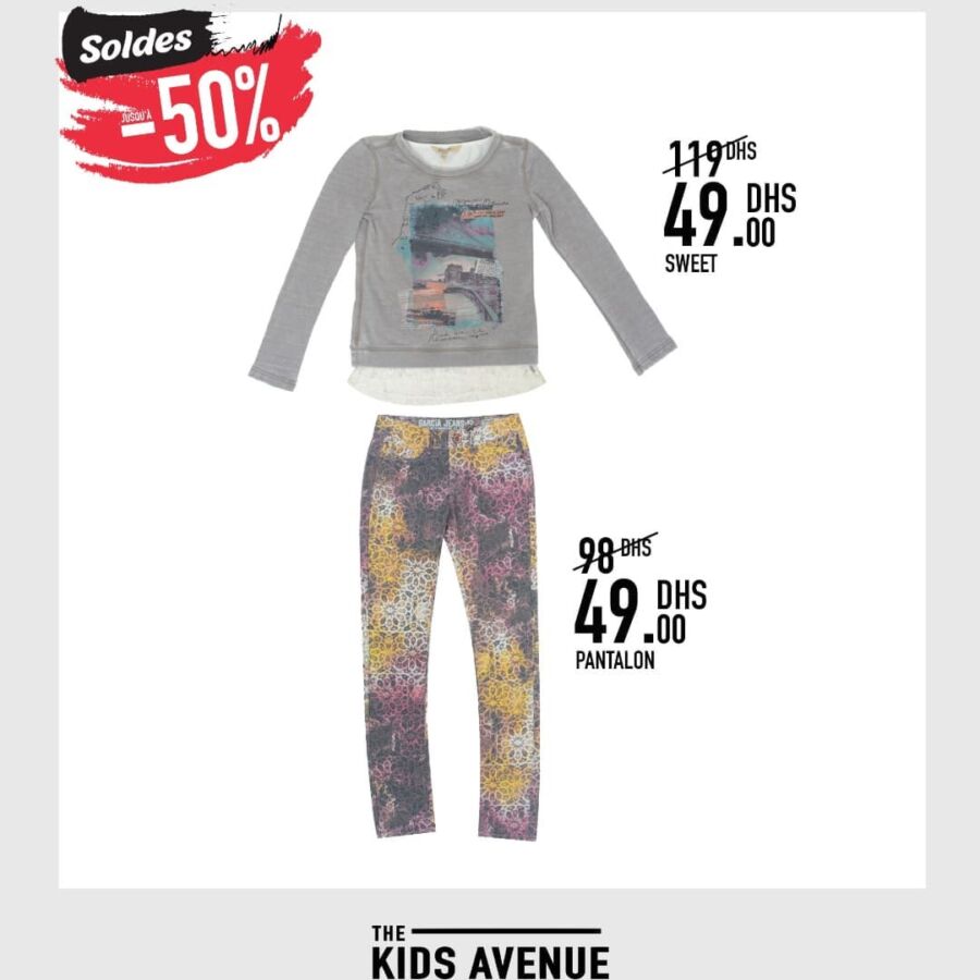 Soldes Kids Avenue MH Ensemble pour fille 98Dhs au lieu de 217Dhs