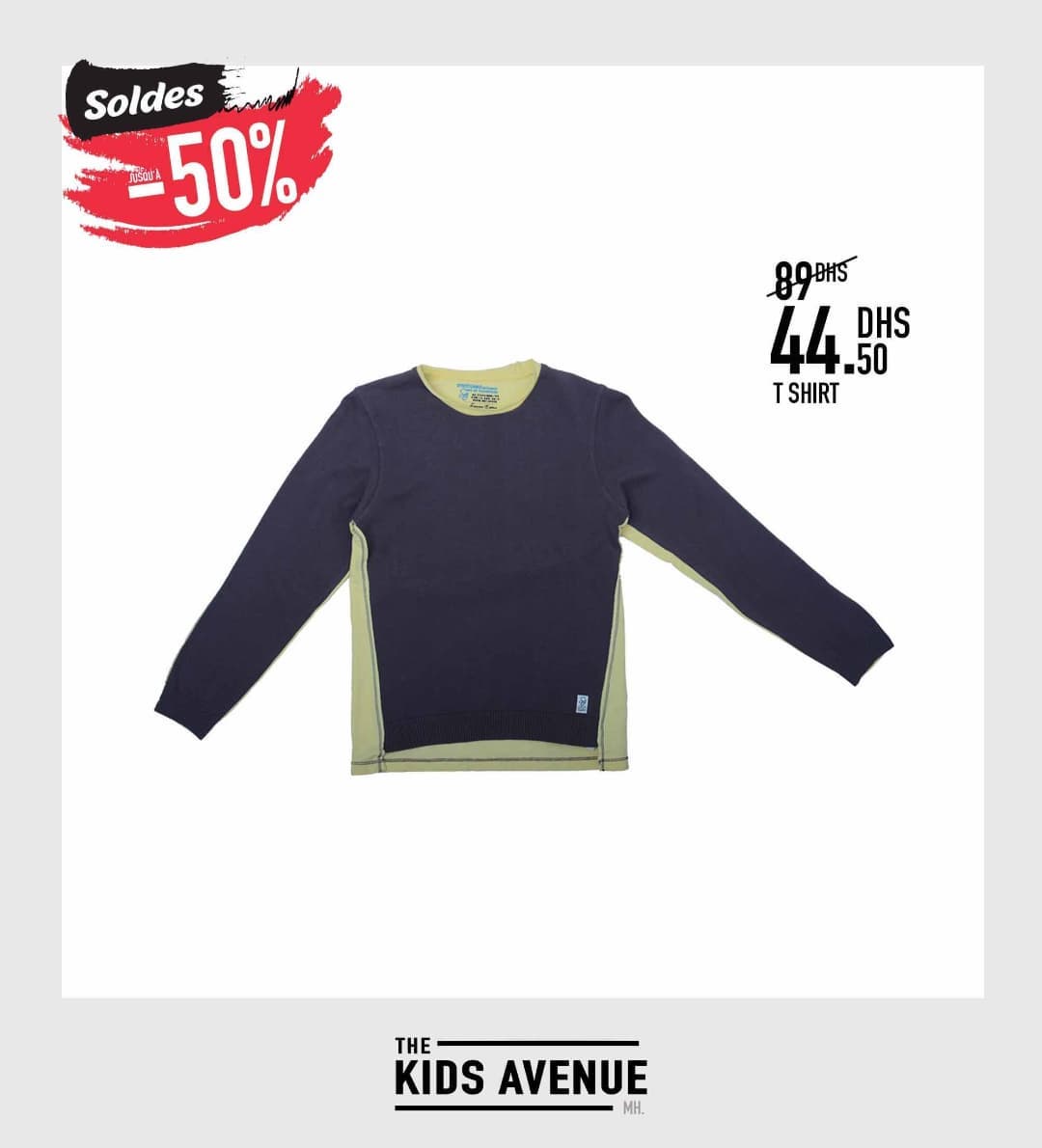 Soldes Kids Avenue T-shirt pour garçon 44.5Dhs au lieu de 89Dhs