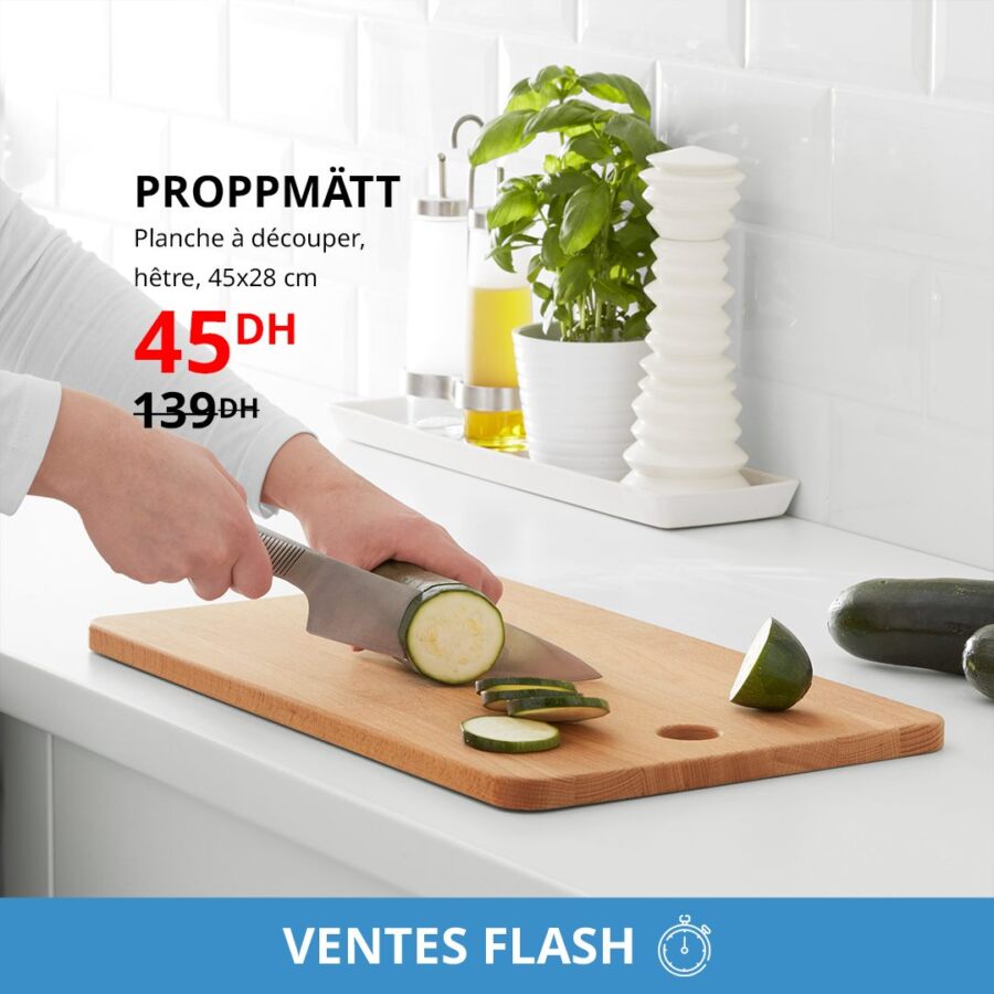 Ventes Flash Ikea Maroc Planche à découper PROPPMATT 45Dhs au lieu de 139Dhs