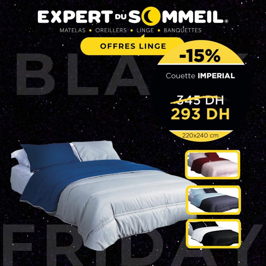 Offres du Black Friday Expert du Sommeil jusqu'au 27 Novembre 2021