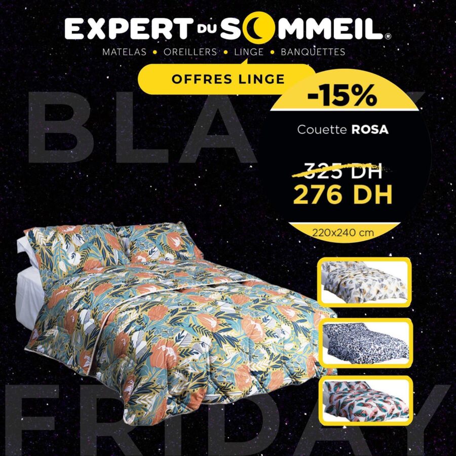 Offres du Black Friday Expert du Sommeil jusqu'au 27 Novembre 2021