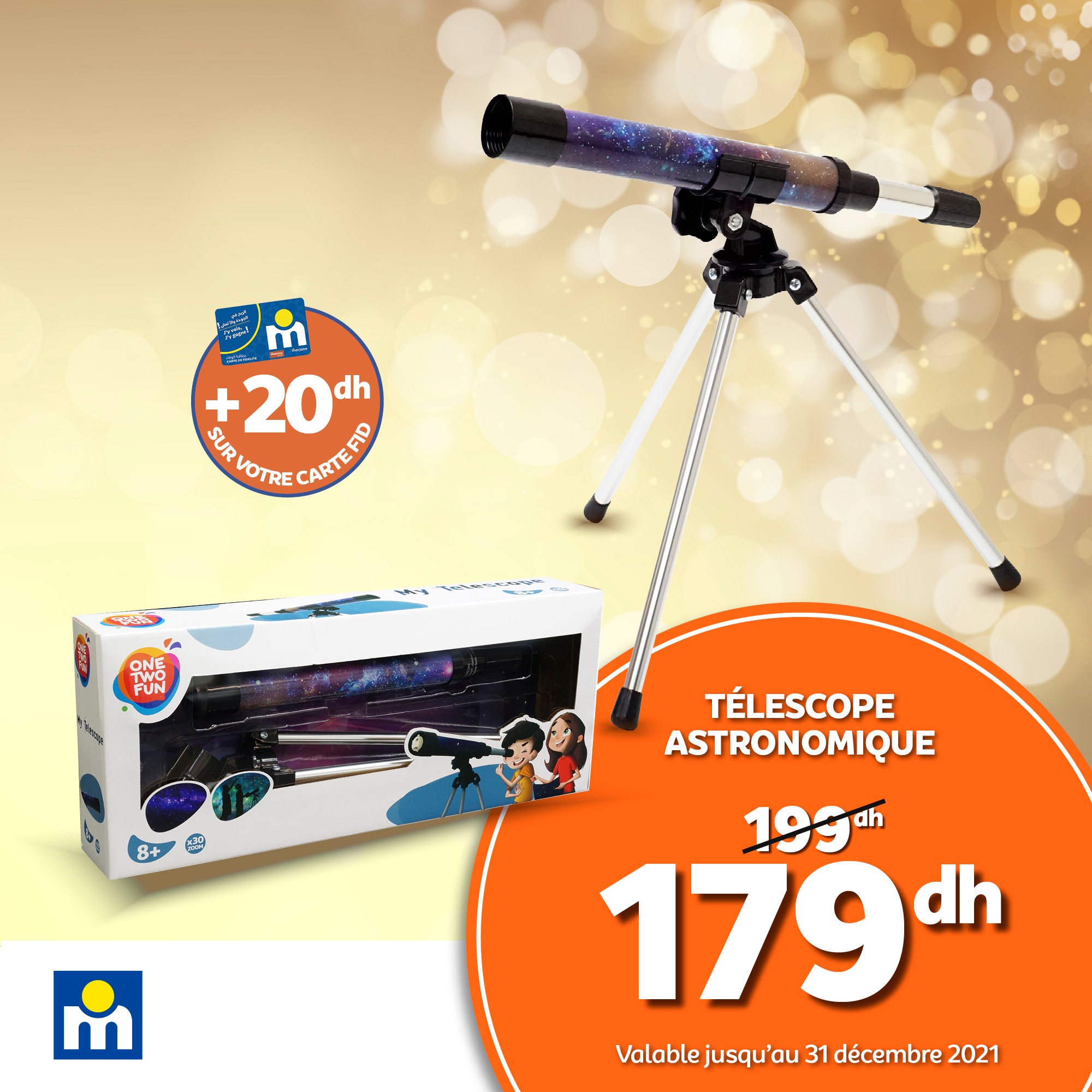 Soldes chez Marjane Télescope Astronomique 179Dhs au lieu de 179Dhs