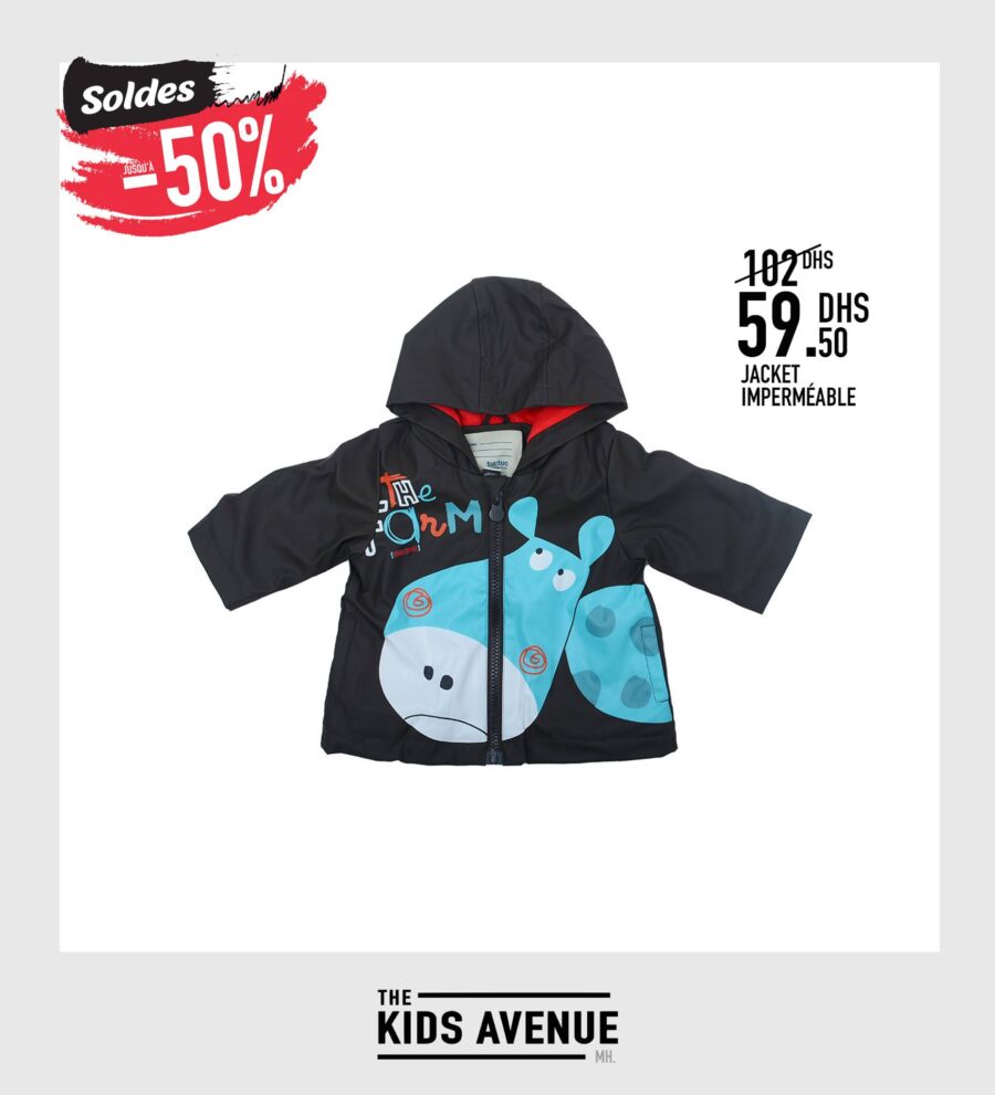 Soldes chez Kids Avenue MH Jacket imperméable 59.5Dhs au lieu de 102Dhs