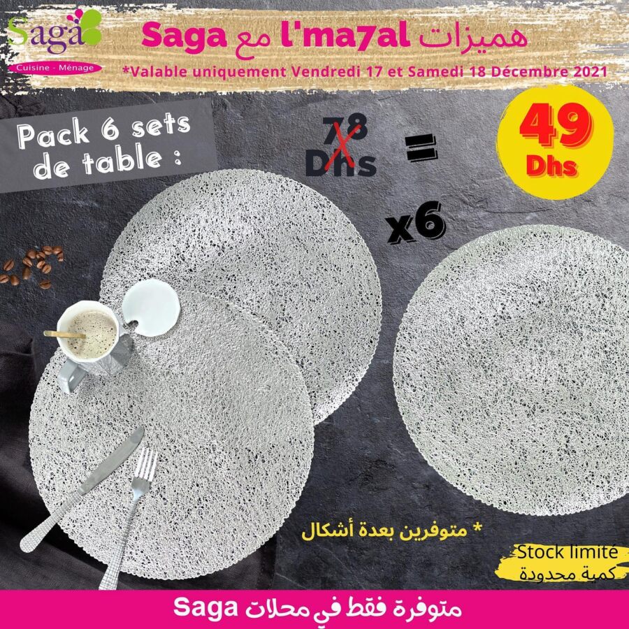 Catalogue Aujourd'hui seulement chez Saga Cuisine Spécial 49Dhs