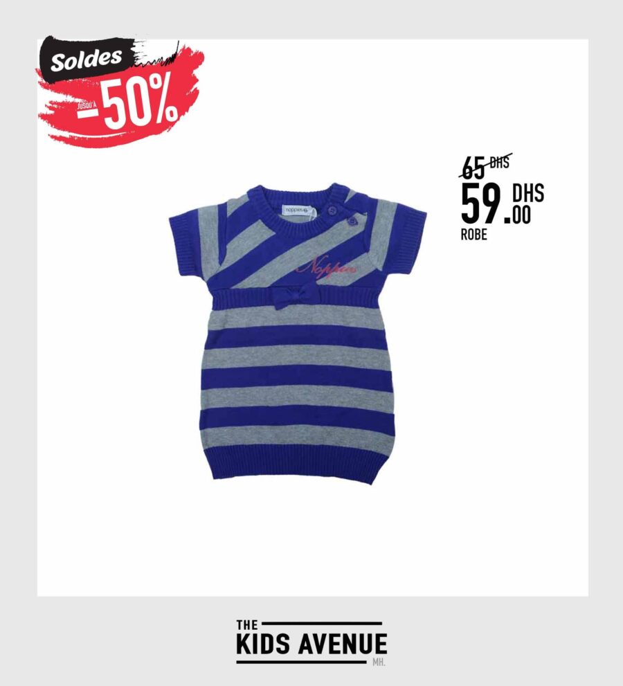 Soldes Kids Avenue MH Robe pour fille 59Dhs au lieu de 65Dhs