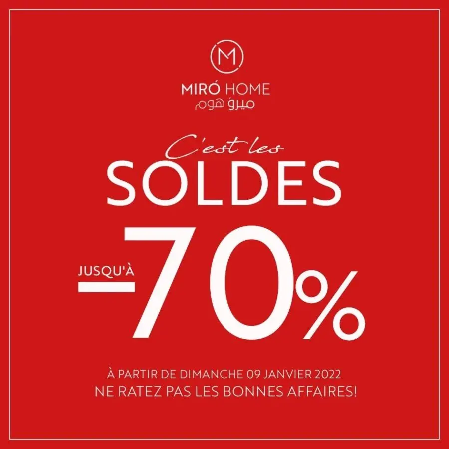 Soldes chez Miro Home jusqu'à -70% de remise les bonnes affaires