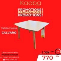 Soldes Kaoba Ameublement Table basse CALVARO 770Dhs au lieu de 1169Dhs