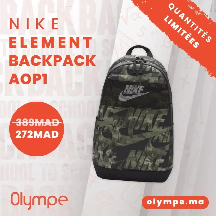 Soldes Olympe Store Chaussure ELEMENT BACKPACK NIKE 272Dhs au lieu de 389Dhs