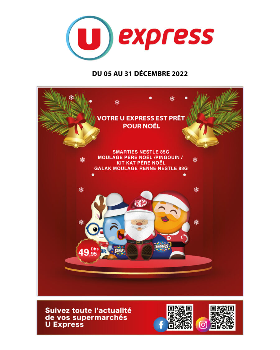 Catalogue U Express Maroc Spécial NOEL du5 au 31 décembre 2022