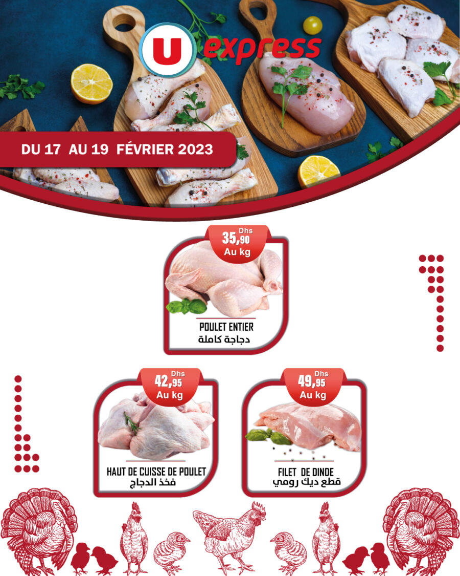 Flyer du Week-end U Express Maroc valable du 17 au 19 février 2023