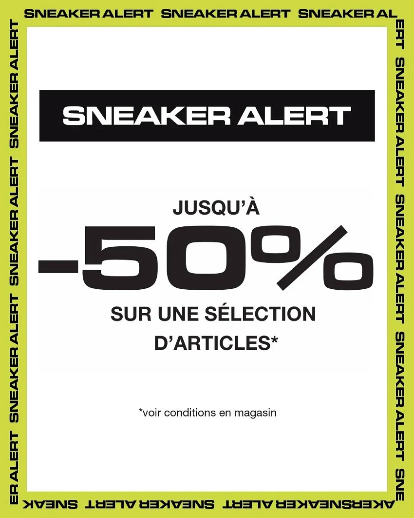 Soldes Courir Maroc SNEAKER ALERT Jusqu'à -50% sur une sélection d'articles