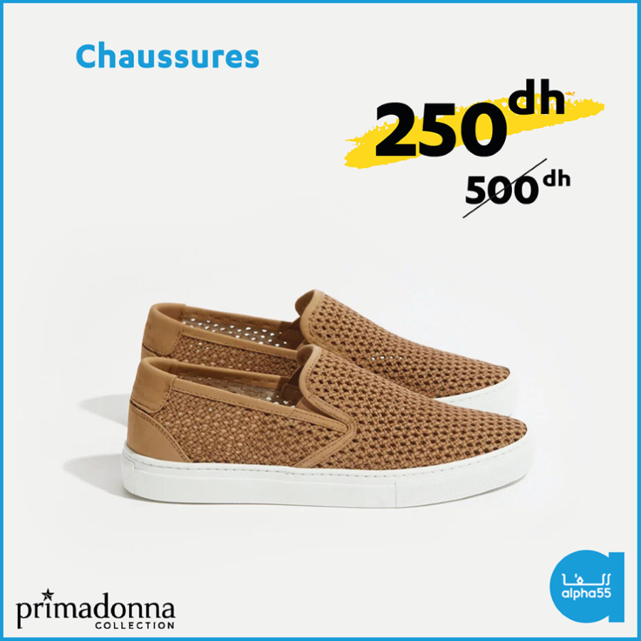 Soldes Alpha55 Baskets marron pour femme 250Dhs