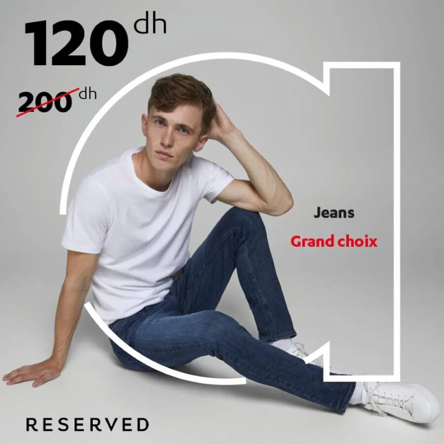 Soldes Alpha55 Jeans SELECTED pour homme 120Dhs