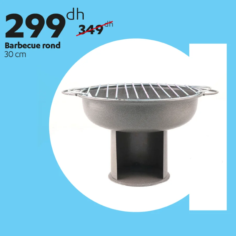 Offres de L'Aid عروض العيد Alpha55 Barbecue rond 30cm 299Dhs au lieu de 349Dhs