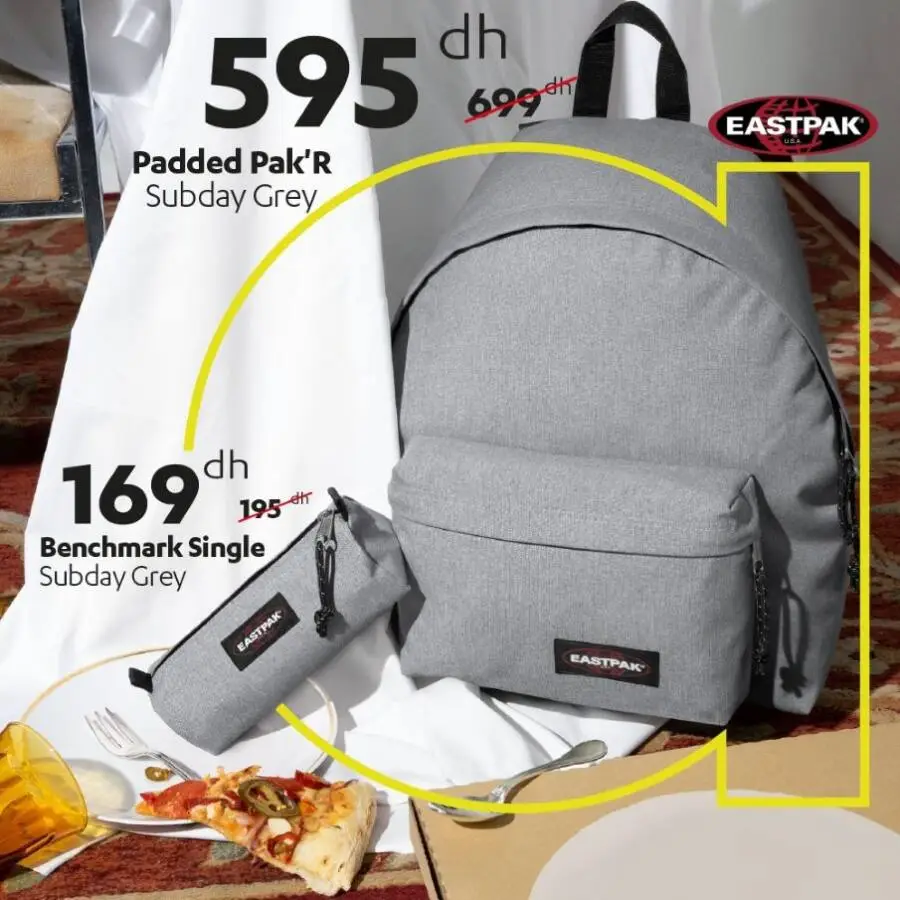 Offres Rentrée Scolaire Alpha55 Padded Pak'R Subday Grey 595Dhs au lieu de 699Dhs