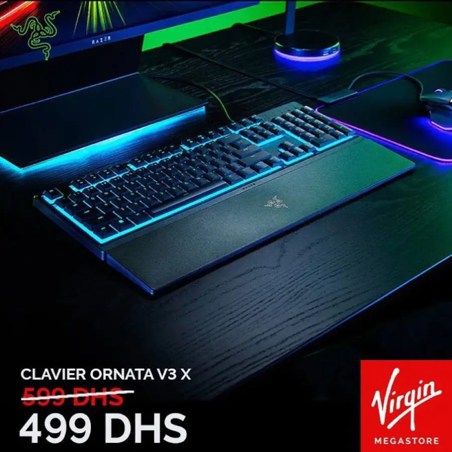 Offres promotionnel chez Virgin Megastore Maroc Clavier ORNATA V3 X