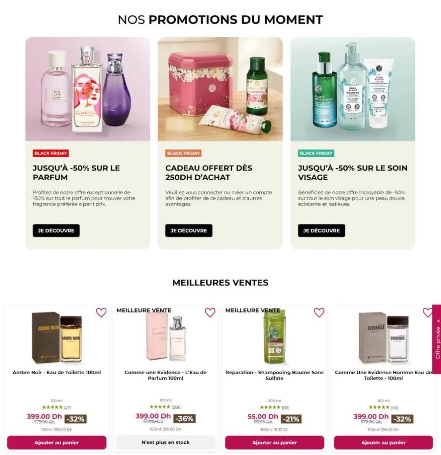 Catalogue des Offres et promotions du moment Yves rocher Maroc