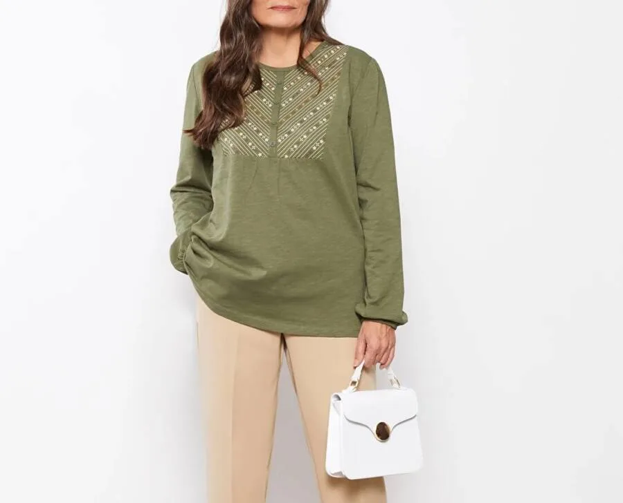 Blouse KHAKI pour femme