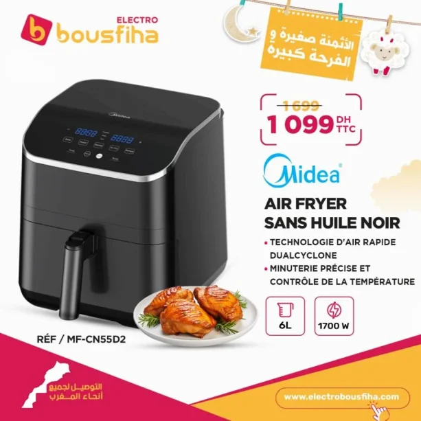 Air Fryer sans huile MIDEA 6 litres