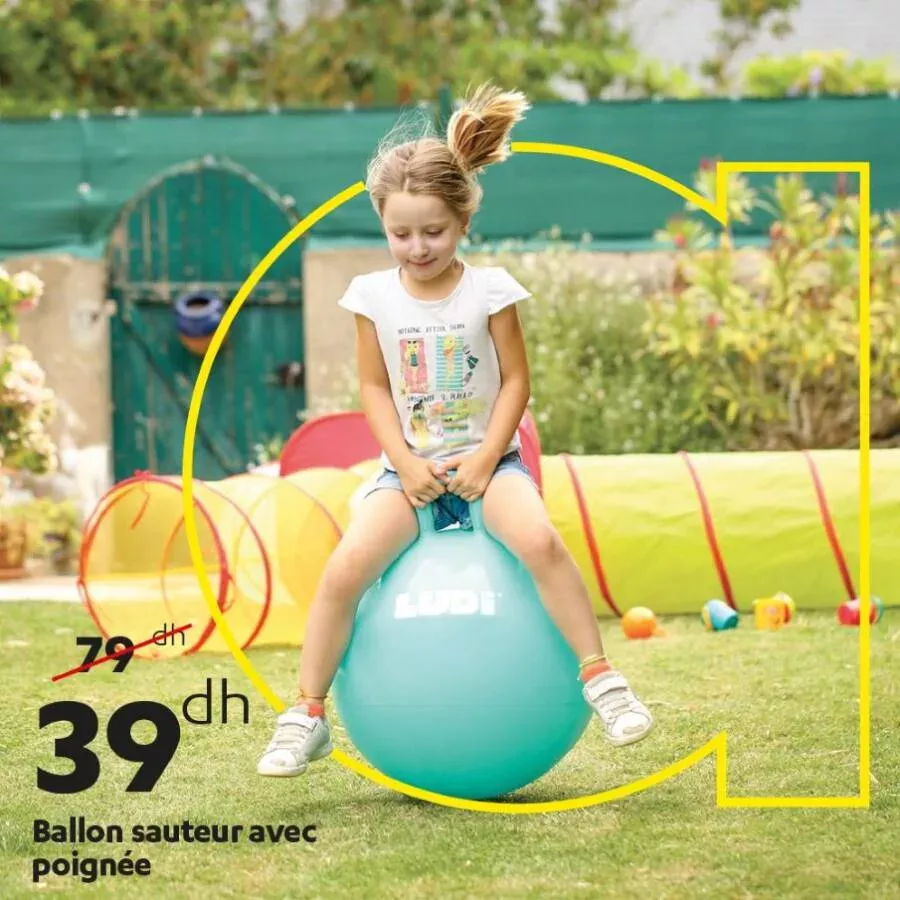 Ballon sauteur avec poignée