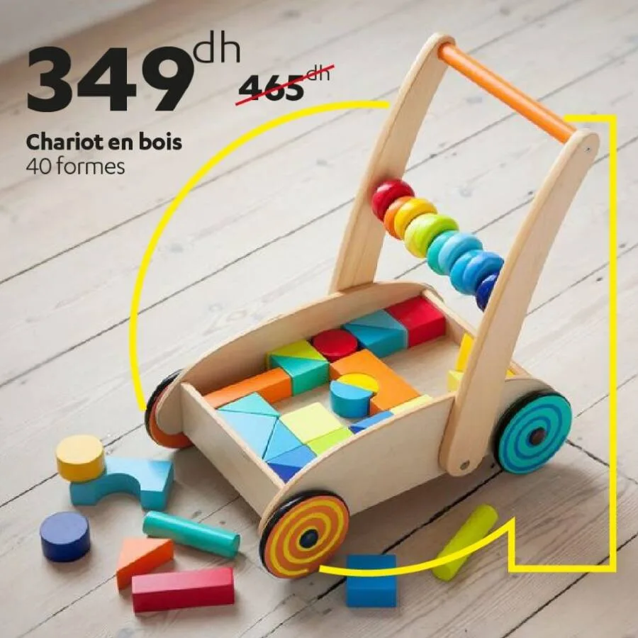 Chariot en bois 40 formes