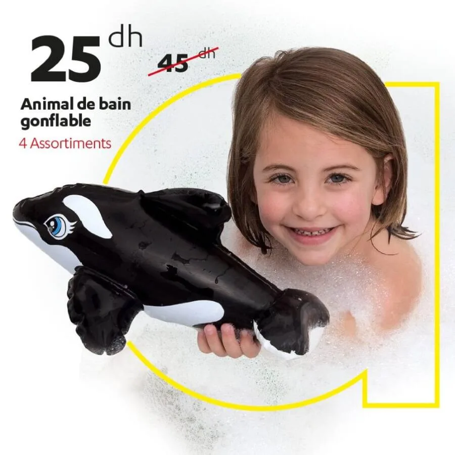 Animal de bain gonflable 4 assortiments