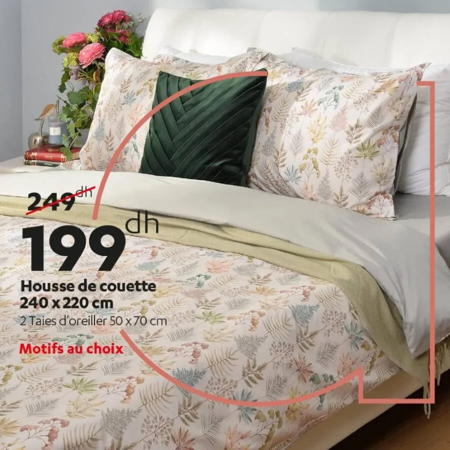 Housse de couette + 2 taies d'oreiller