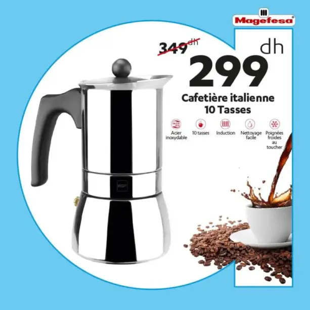 Cafetière italienne 10 tasses MAGEFESA