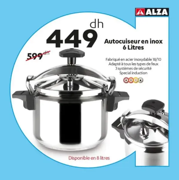 Autocuiseur en inox 6 litres ALZA