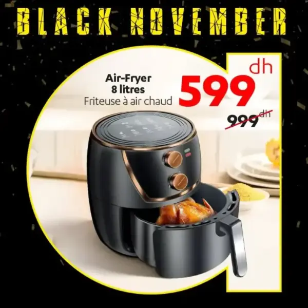 Air-Fryer Friteuse à air chaud 8 litres