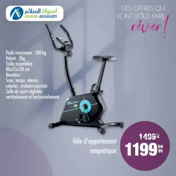 Vélo d'appartement magnétique