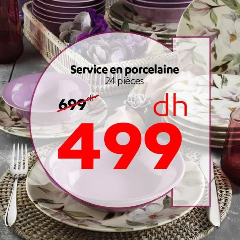 Service en porcelaine 24 pièces