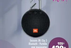 Enceinte JBL Clip 3 Autonomie 10h