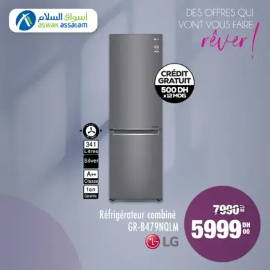 Réfrigérateur combiné 341 litres LG