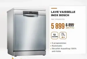 Lave vaisselle BOSCH en inox 12couv