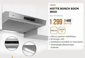 Hotte 60cm en inox BOSCH