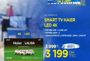 Smart Tv HAIER 4K 43 pouces