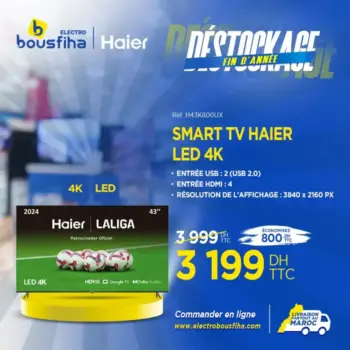 Smart Tv HAIER 4K 43 pouces