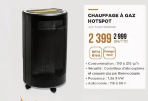 Chauffage à gaz Hotspot TAURUS